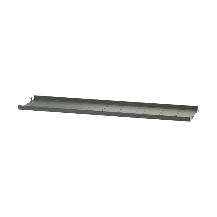 String shelf metal - Dark grey, 78x20 cm, low edge - String