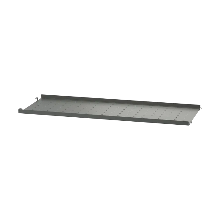 String shelf metal - Dark grey, 78x30 cm, low edge - String