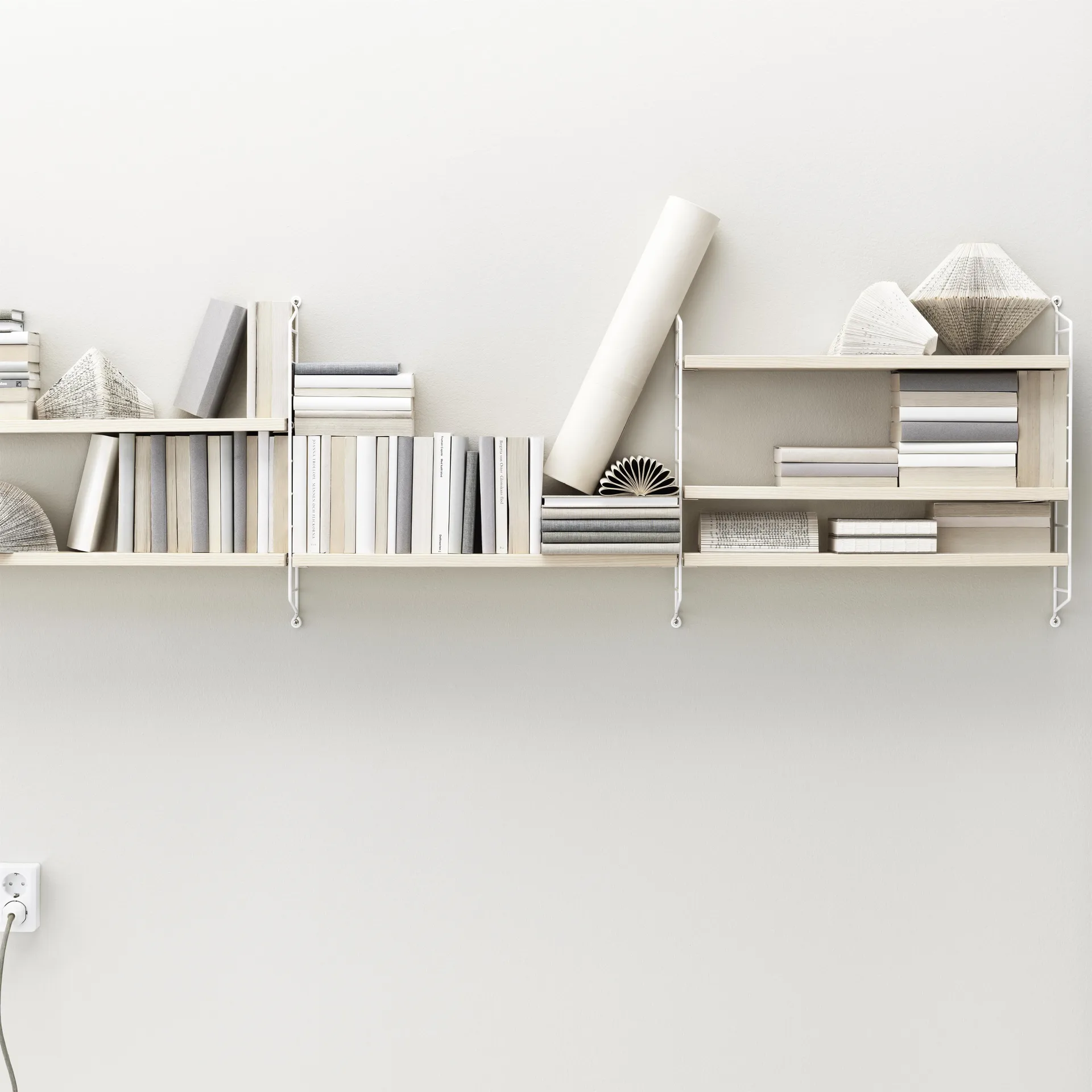 String shelf Pocket ash-white, ash-white String
