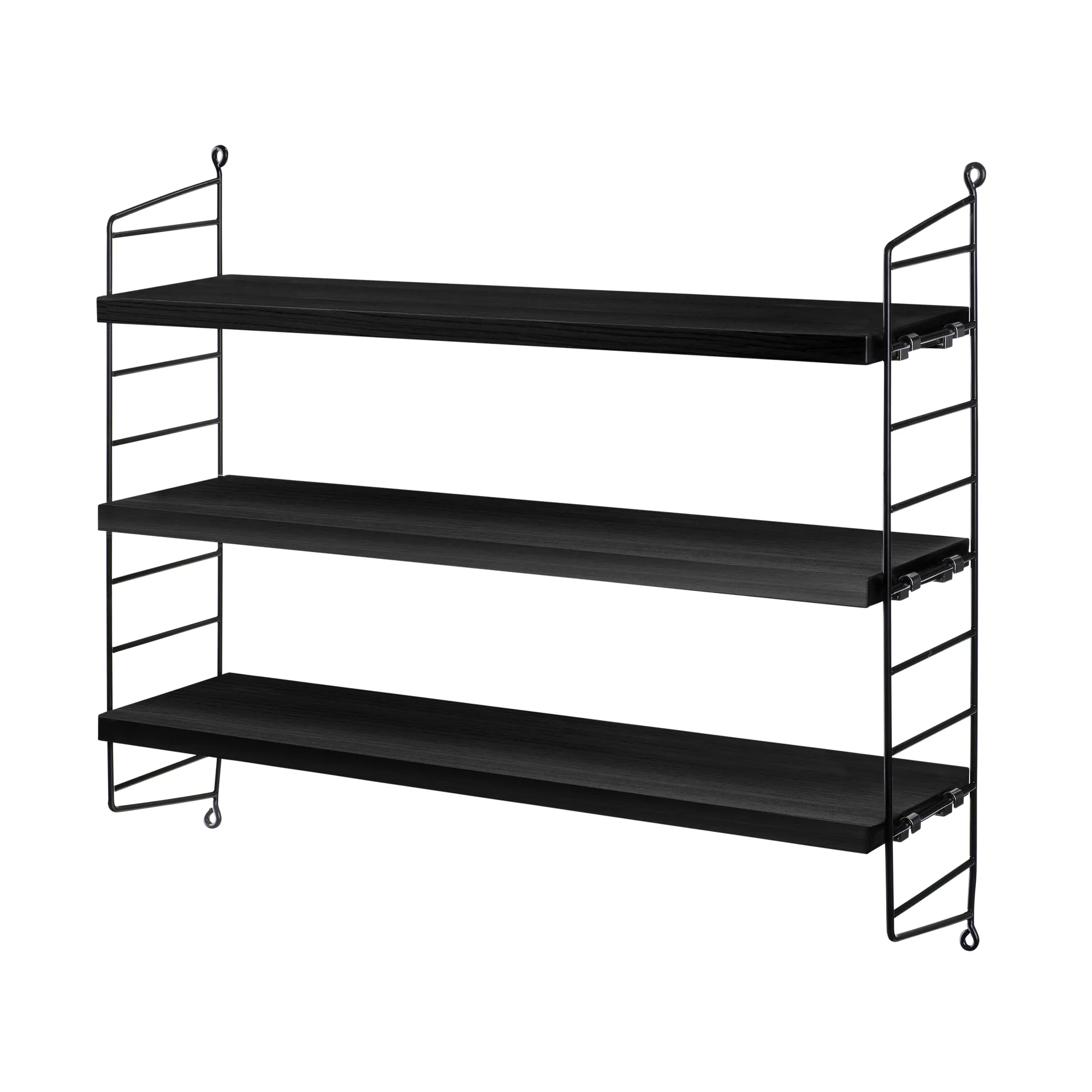 String shelf Pocket black stained ash, black stained ash String
