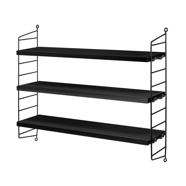 String shelf Pocket black stained ash - black stained ash - String