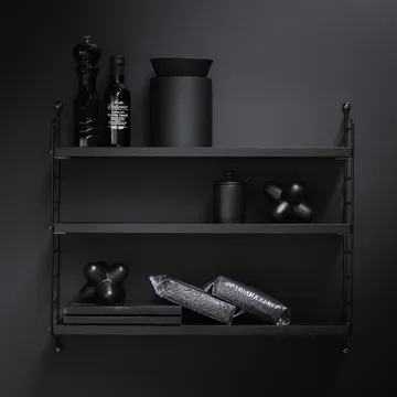 String shelf Pocket black stained ash - black stained ash - String