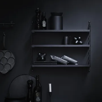 String shelf Pocket black stained ash - black stained ash - String
