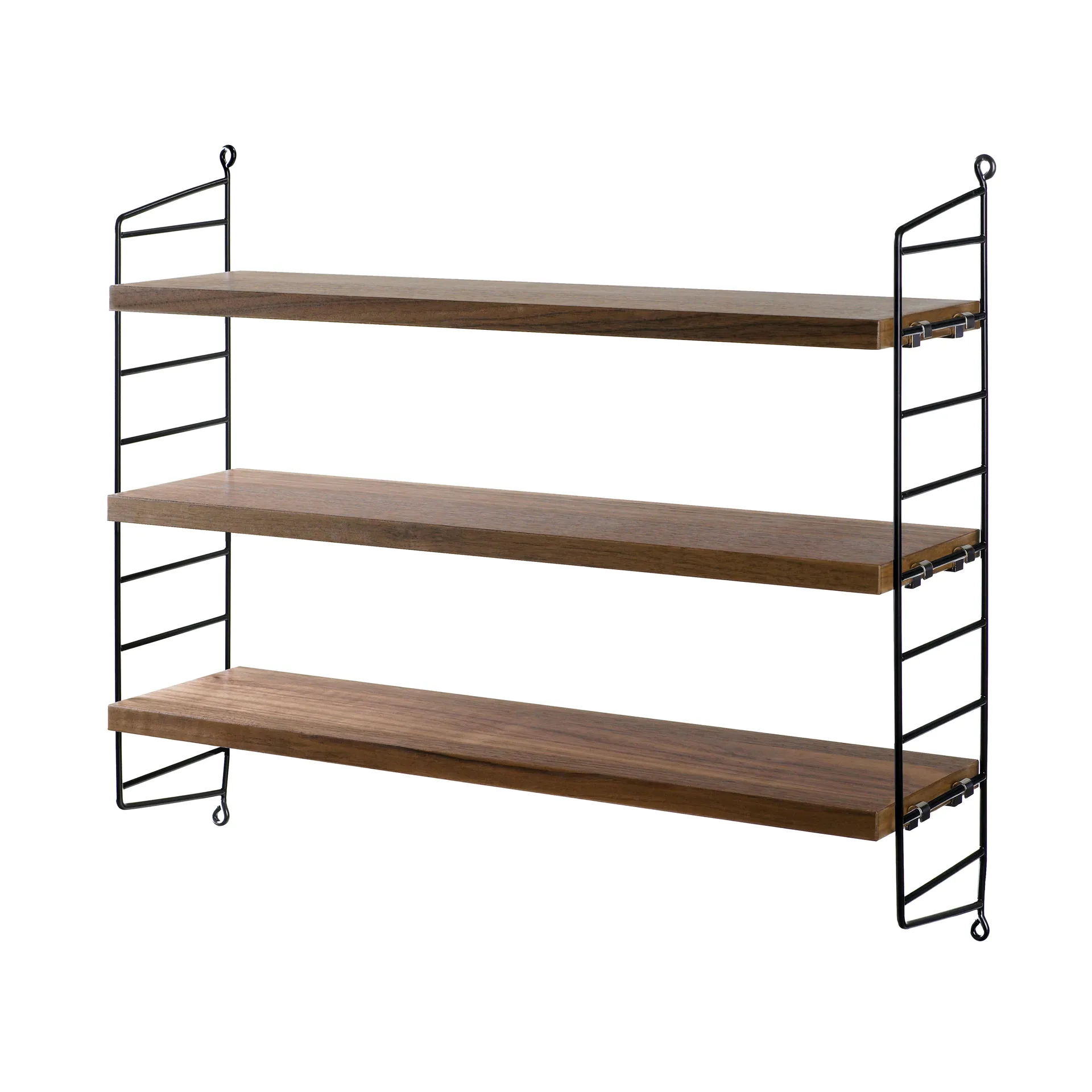 String Shelf Pocket walnut-black, walnut-black String