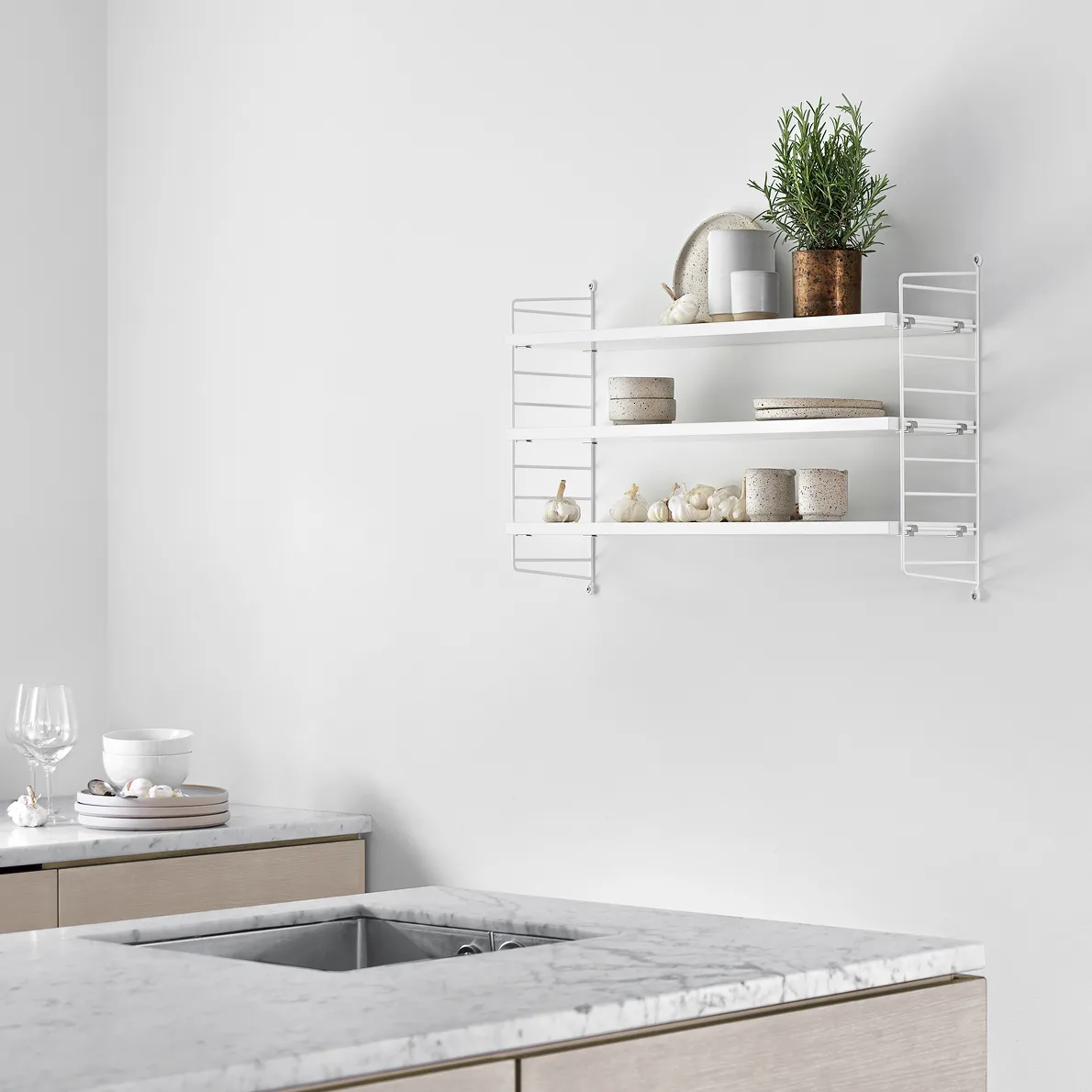 String Shelf Pocket white, white String