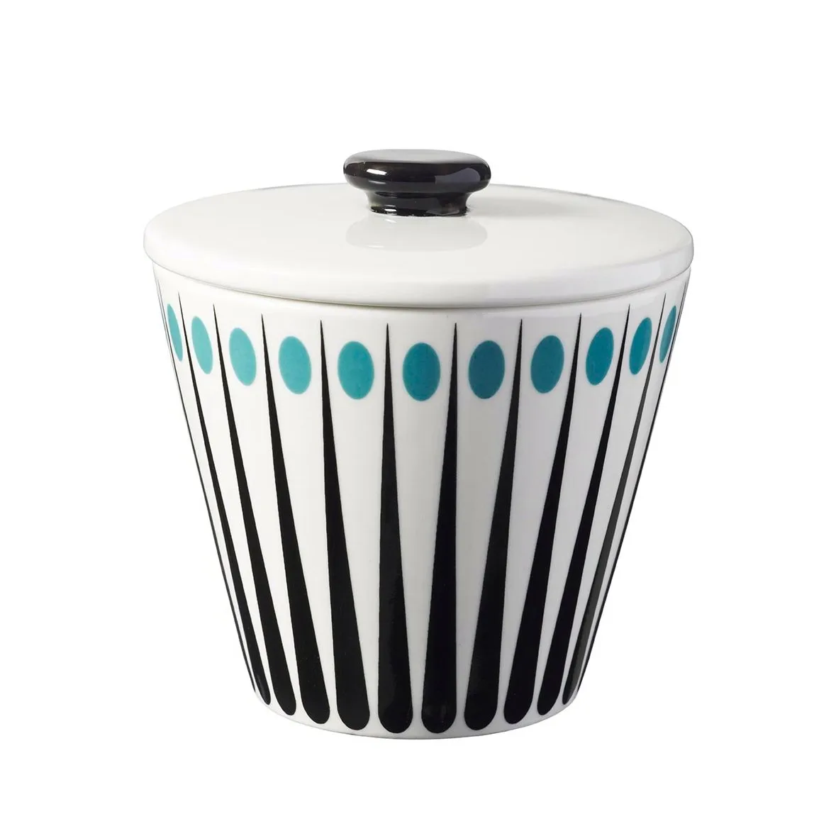 Amanda sugar bowl, white-aqua Superliving