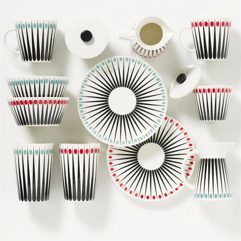 Amanda sugar bowl, white-aqua Superliving