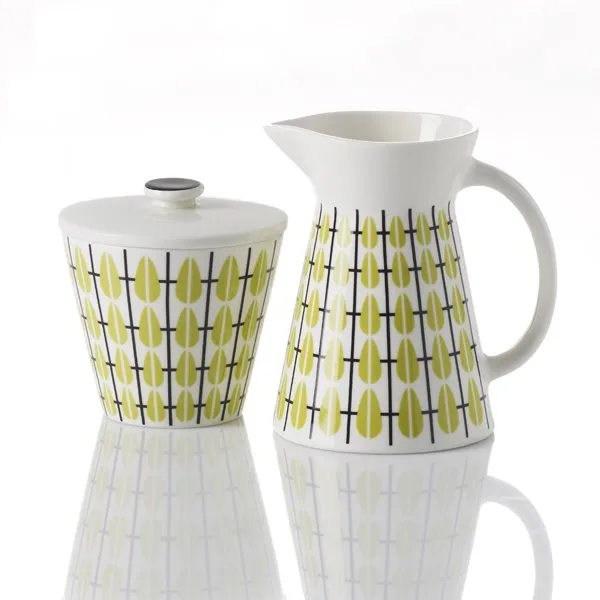Olivia sugar bowl, white-lime Superliving