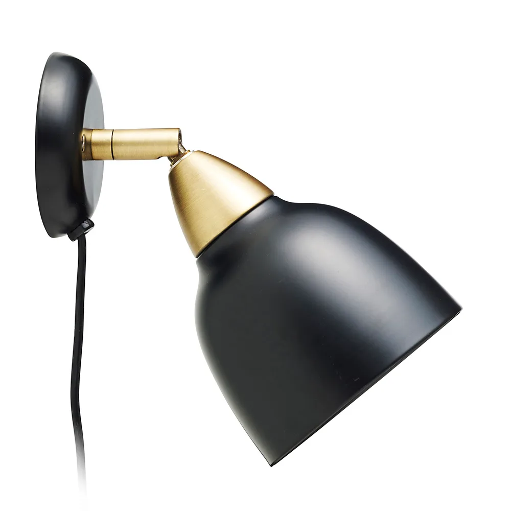 Urban wall lamp short arm, matte real black (black) Superliving