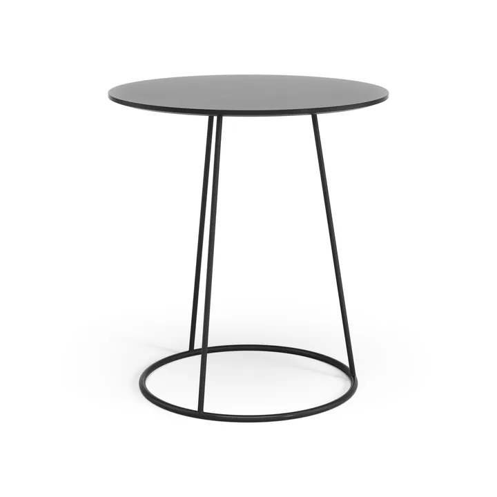 Breeze table smooth top Ø46 cm - Black - Swedese