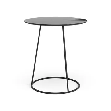 Breeze table with wave Ø46 cm - Black - Swedese