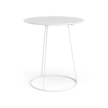Breeze table with wave Ø46 cm - White - Swedese
