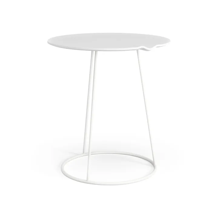 Breeze table with wave Ø46 cm - White - Swedese