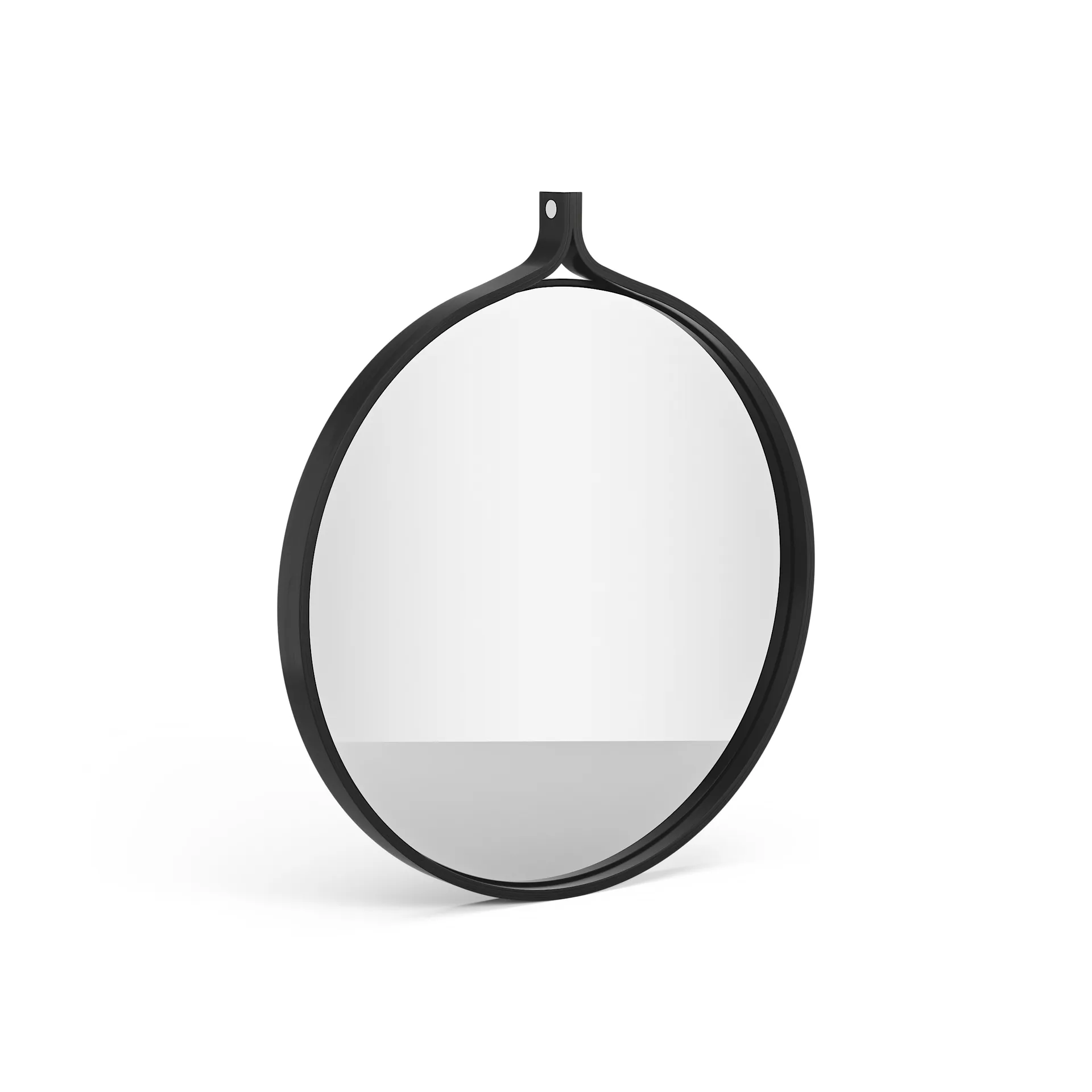 Comma Mirror round Ø52 cm, Ash black oiled Swedese