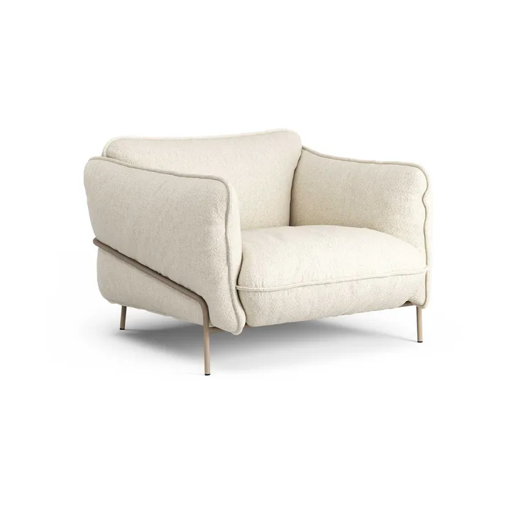 Continental armchair - Wave Champagne-nutmeg - Swedese