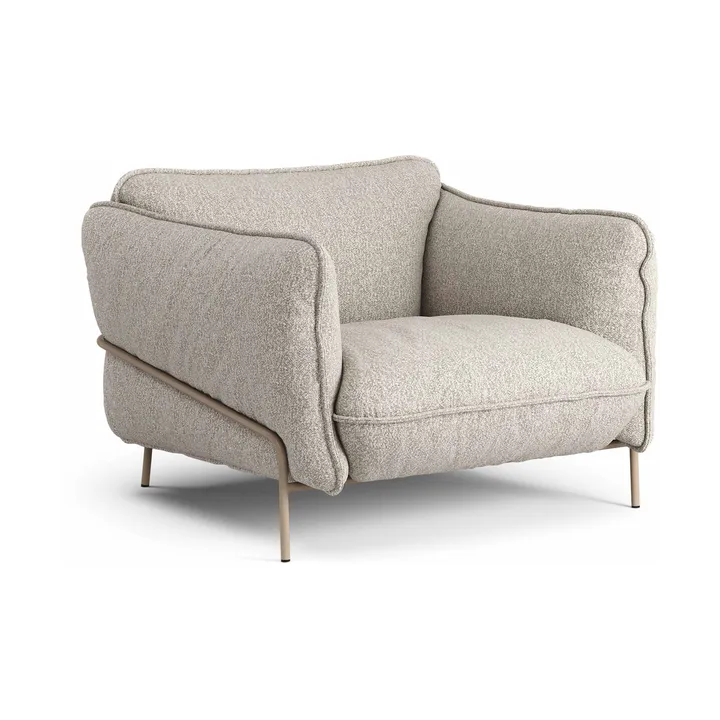 Continental armchair - Wave Cobblestone-nutmeg - Swedese
