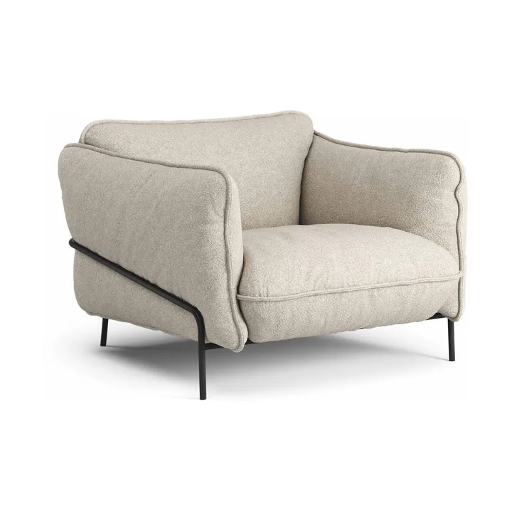 Continental armchair - Wave Sand-black lacquered steel - Swedese