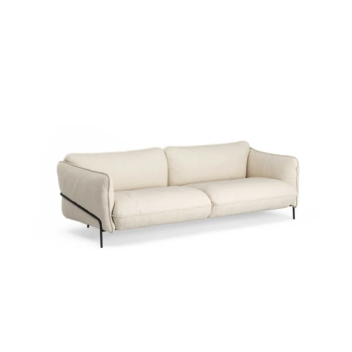 Continental sofa - Sealife Light beige/white-black lacquered steel - Swedese