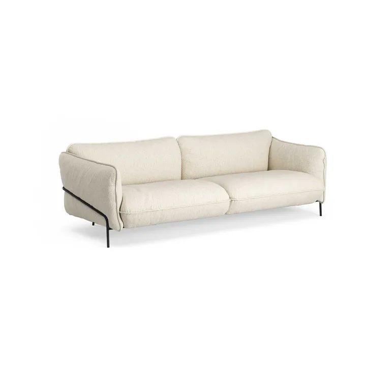 Continental sofa - Wave Champagne-black lacquered steel - Swedese