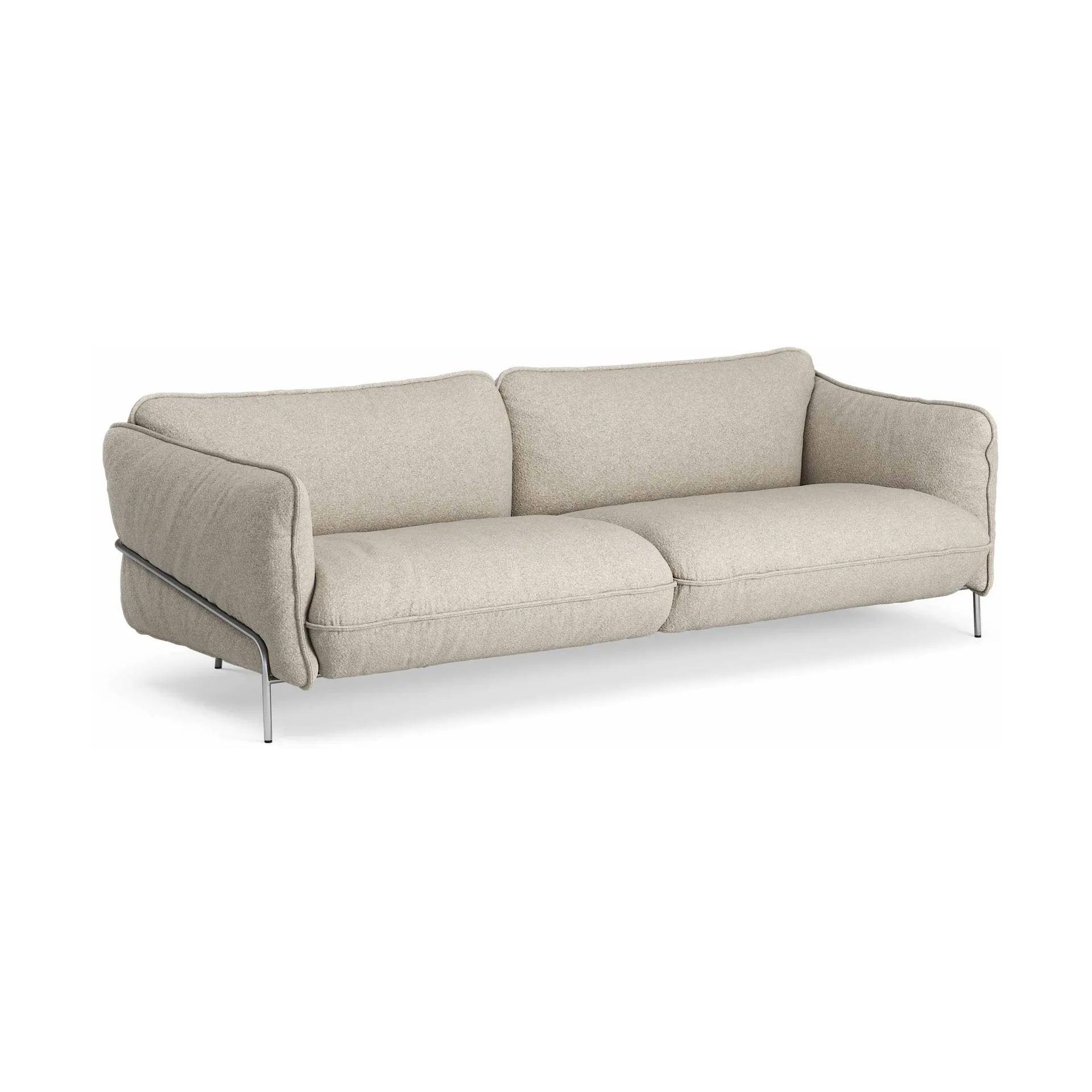 Continental sofa, Wave Sand-chromed steel Swedese