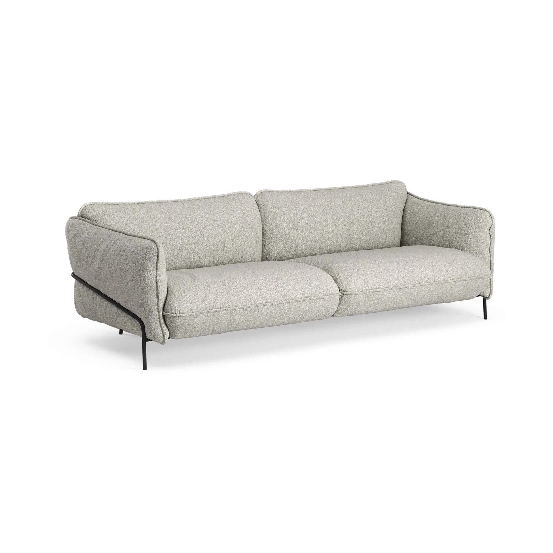 Continental sofa, Wave Sky-black lacquered steel Swedese
