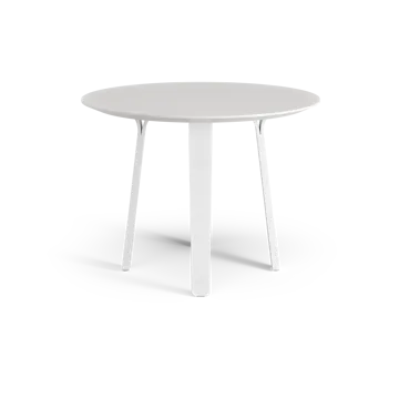 Divido dining table - White. ø95cm. White glazed ash leg - Swedese
