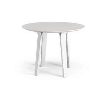Divido dining table - White. ø95cm. White glazed ash leg - Swedese