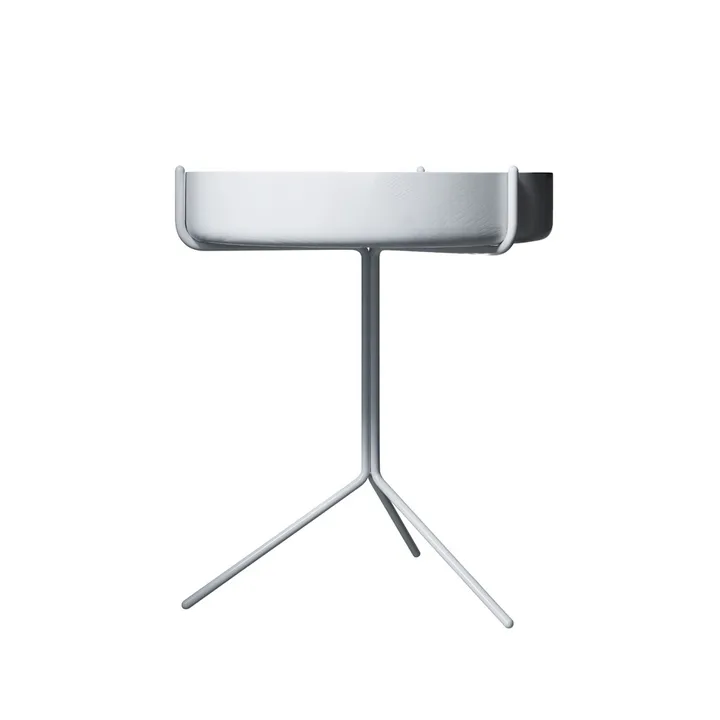 Drum table - White glazed-h.46cm-white stand - Swedese