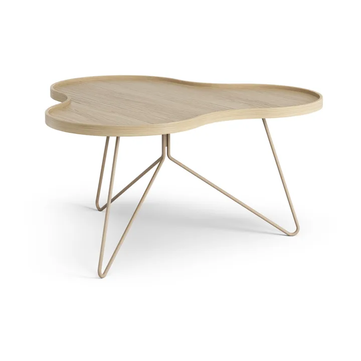 Flower mono table 84x90 cm - H45 Oak lacquered-nutmeg RAL1019 - Swedese