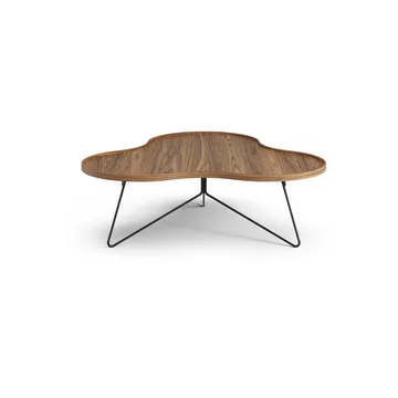 Flower mono table Special Edition 107x114 cm - H39 cm-lacquered walnut-black lacquered steel - Swedese