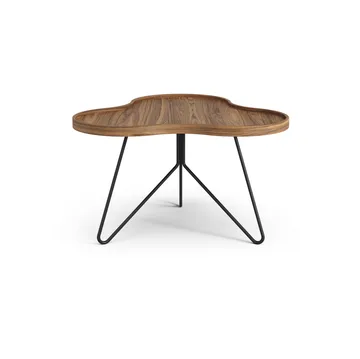 Flower mono table Special Edition 62x66 cm - H39 cm-lacquered walnut-black lacquered steel - Swedese