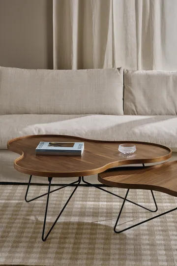 Flower mono table Special Edition 62x66 cm - H39 cm-lacquered walnut-black lacquered steel - Swedese
