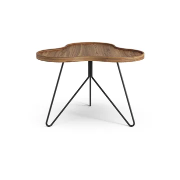 Flower mono table Special Edition 62x66 cm - H45 cm-lacquered walnut-black lacquered steel - Swedese