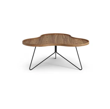 Flower mono table Special Edition 84x90 cm - H39 cm-lacquered walnut-black lacquered steel - Swedese