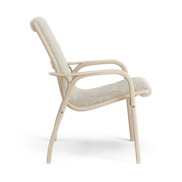 Laminett arm chair white pigmented oak/sheep skin - Moonlight (beige) - Swedese