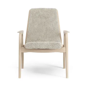 Laminett arm chair white pigmented oak/sheep skin - Moonlight (beige) - Swedese