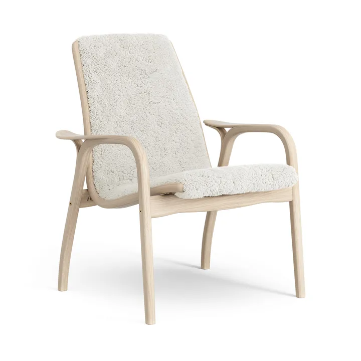 Laminett arm chair white pigmented oak/sheep skin - Off white (white) - Swedese
