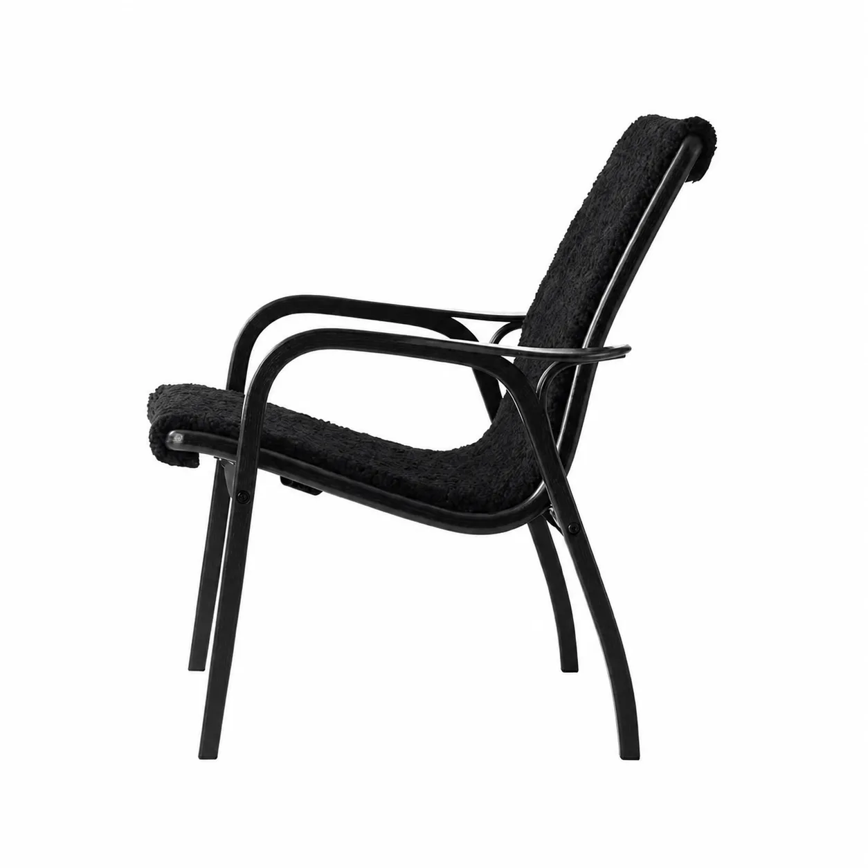 Laminett armchair Black Edition, Black stained beech Swedese