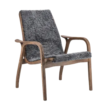 Laminett armchair oak/sheepskin Special Edition - Rubio Monocoat Chocolate-Charcoal - Swedese