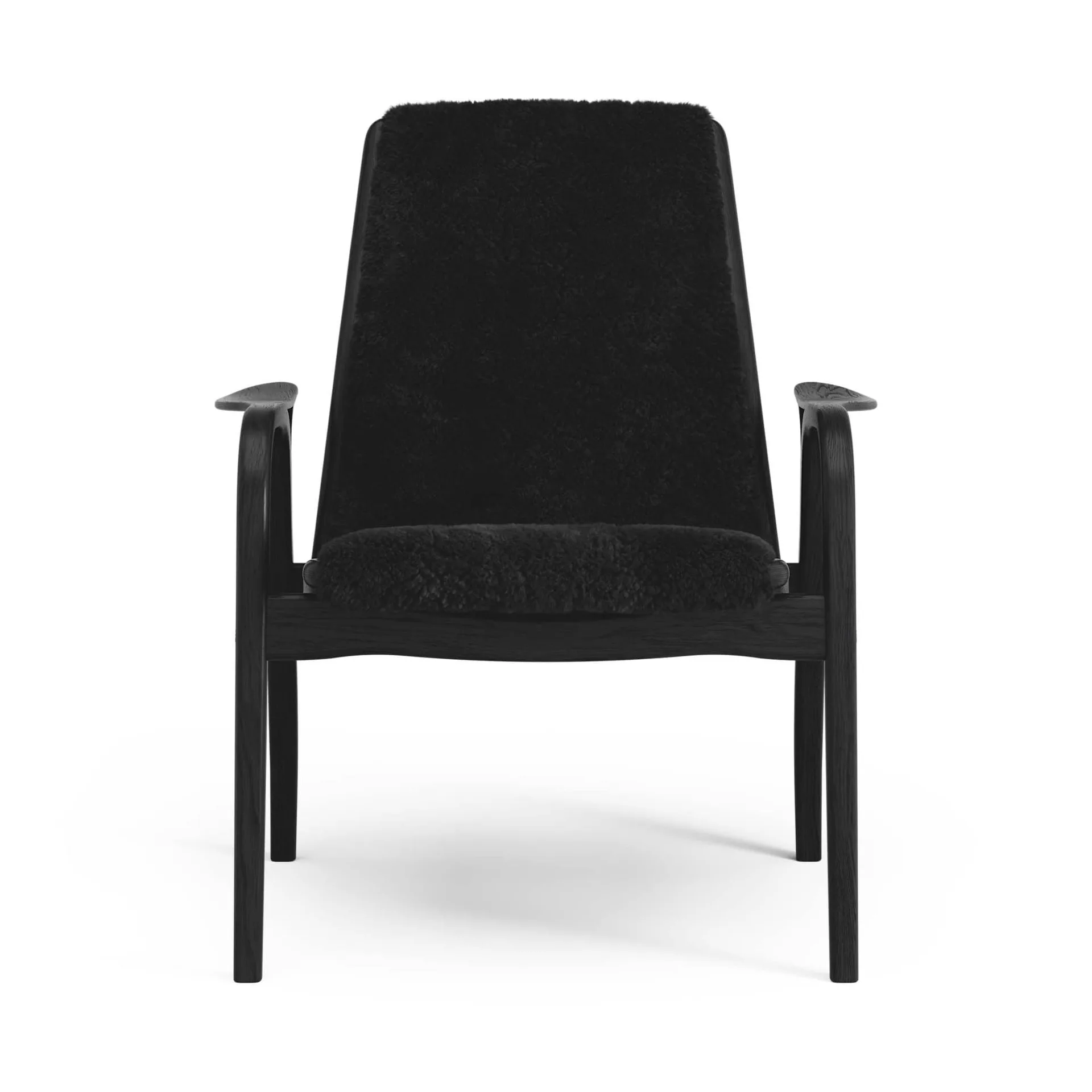 Laminett armchair, Sheepskin Black-black stained beech Swedese