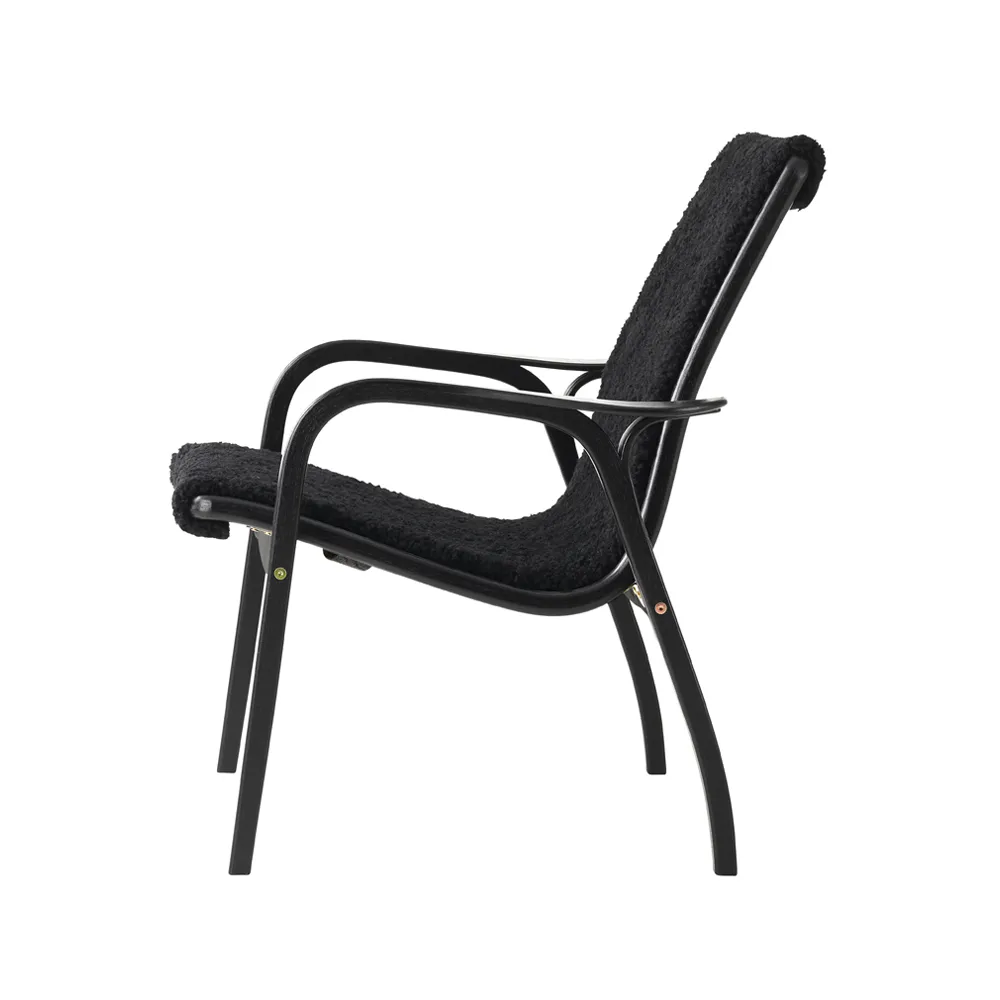 Laminett armchair, Sheepskin black-black stained beech Swedese