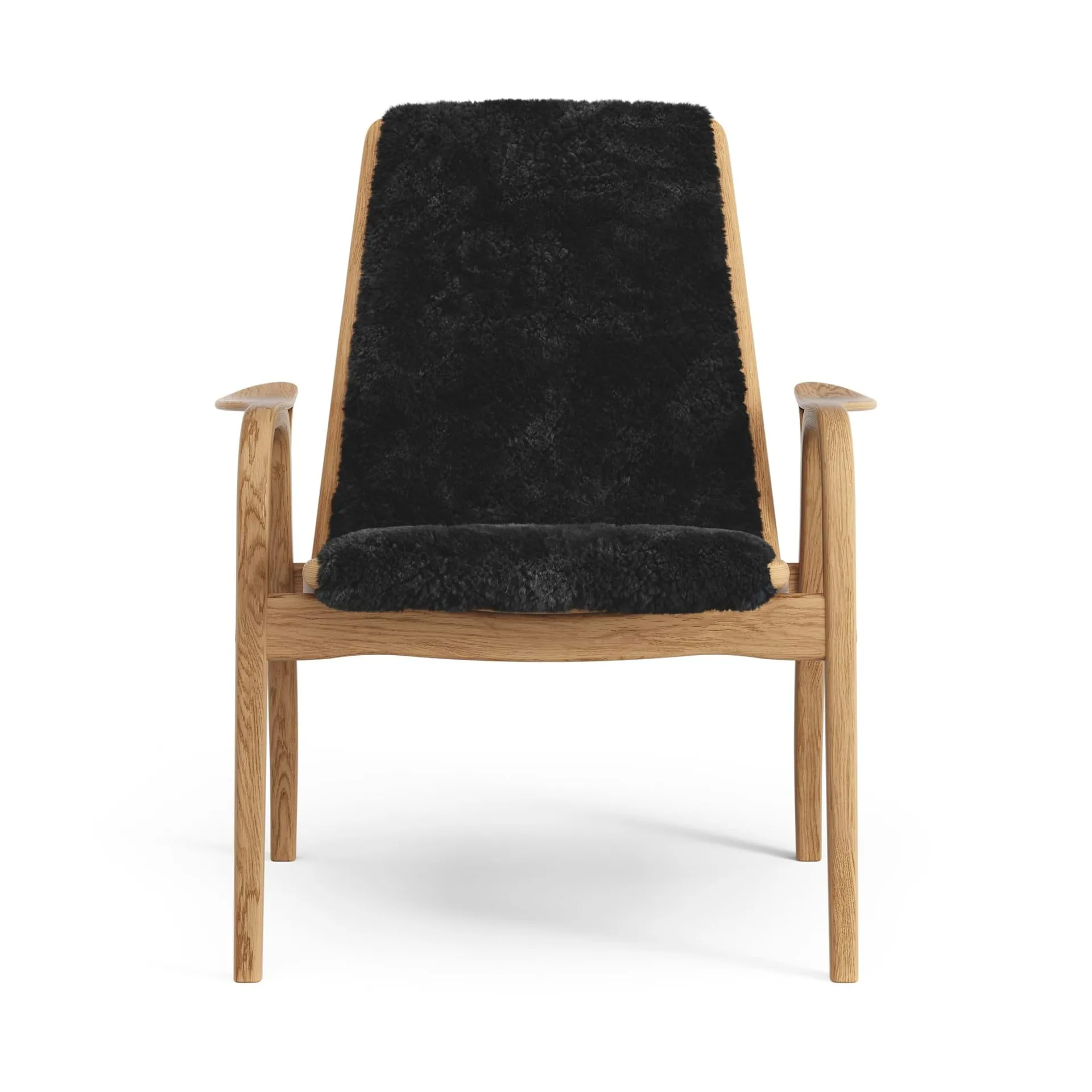 Laminett armchair, Sheepskin black-oiled oak Swedese