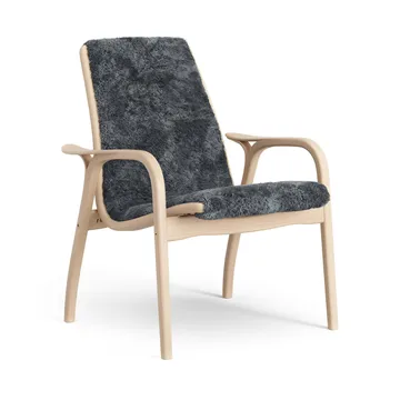Laminett armchair - Sheepskin Charcoal-lacquered beech - Swedese