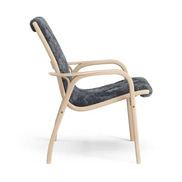 Laminett armchair - Sheepskin Charcoal-lacquered beech - Swedese