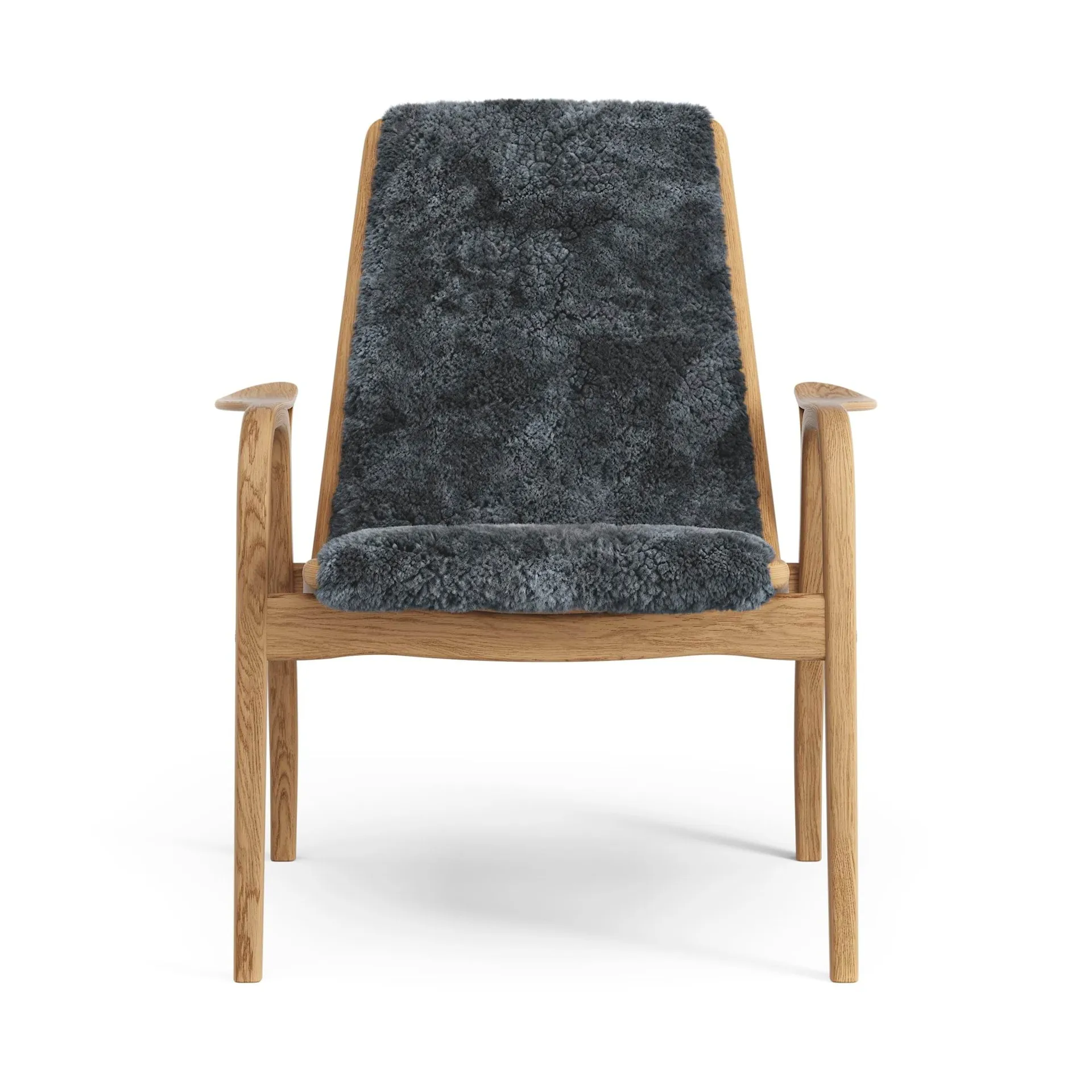 Laminett armchair, Sheepskin Charcoal-oiled oak Swedese