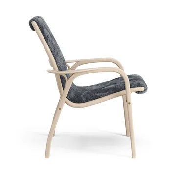 Laminett armchair - Sheepskin Charcoal-white pigmented oak - Swedese