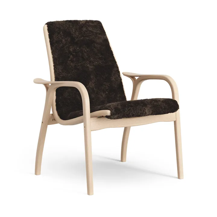 Laminett armchair - Sheepskin Espresso-lacquered beech - Swedese