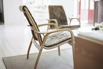 Laminett armchair - Sheepskin Espresso-lacquered beech - Swedese