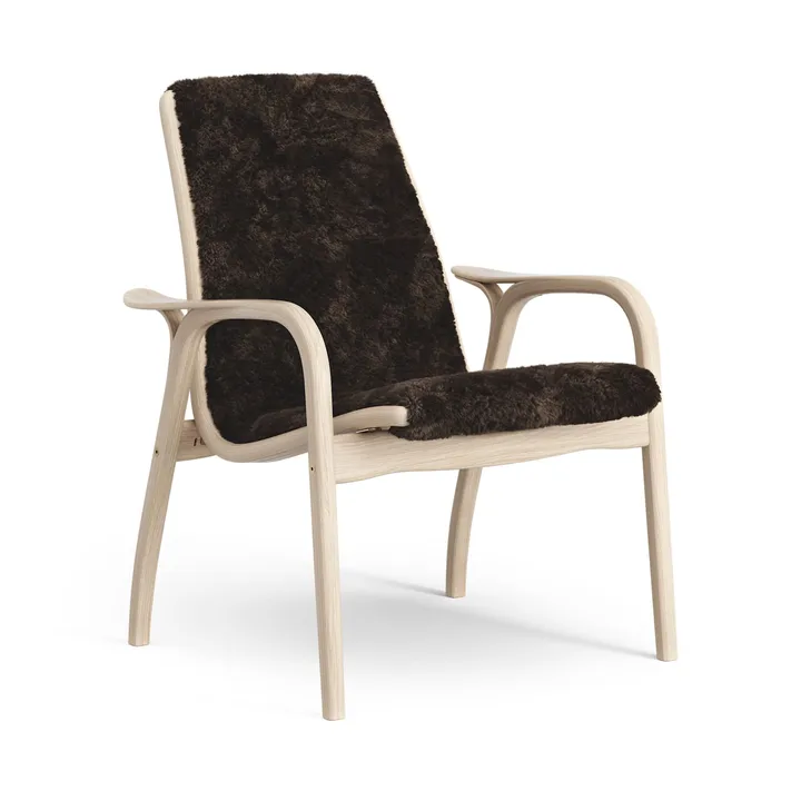 Laminett armchair - Sheepskin Espresso-white pigmented oak - Swedese