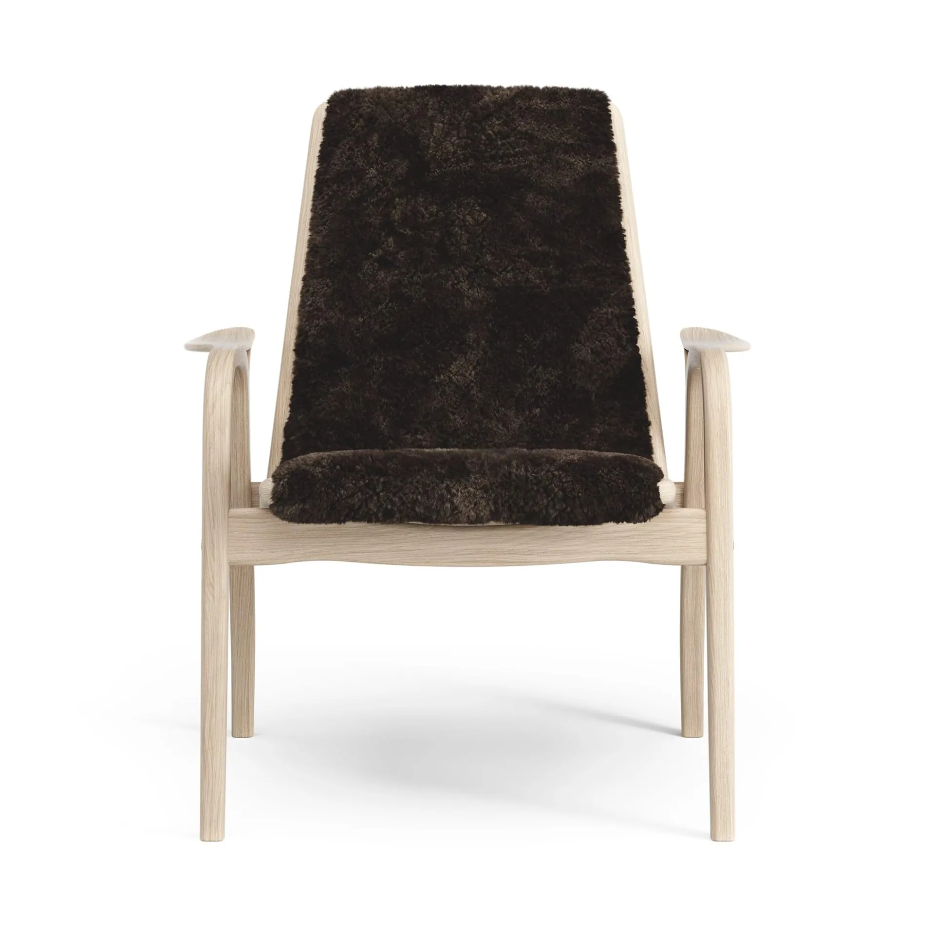 Laminett armchair, Sheepskin Espresso-white pigmented oak Swedese